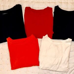 Lands' End Kids short Sleeve Tees - Red, Navy, White, Orange, Navy BOYS  XL